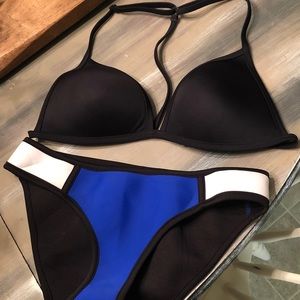 Black and blue bikini
